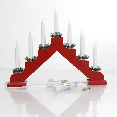 Electric advent candle holder (White, Red) from Konst Smide