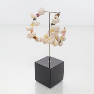 Earrings (White, Multicolored) Unknown metal