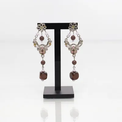 Earrings (Silver, Multicolored) Unknown metal
