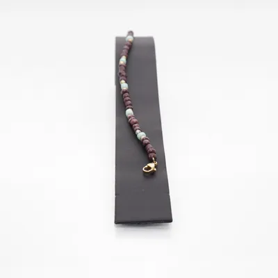 Armband (Bruin, Turquoise) Onbekend materiaal