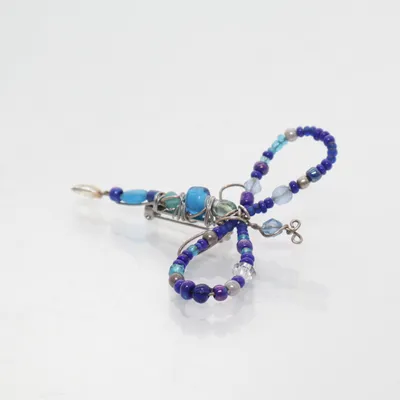 Broche (Blauw, Meerkleurig) Onbekend materiaal