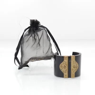 Bangle (Zwart, Goud) van Mango Onbekend materiaal