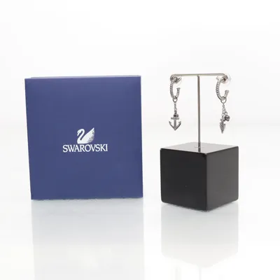 Earrings (Silver, Black) from Swarovski Unknown metal