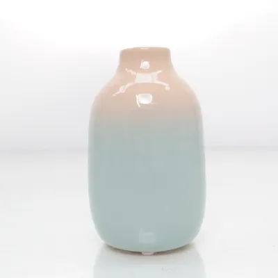 Vase (Turquoise, Beige)