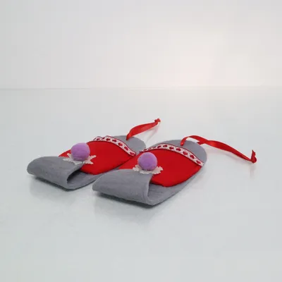 Kerstdecoratie (Grijs, Rood)