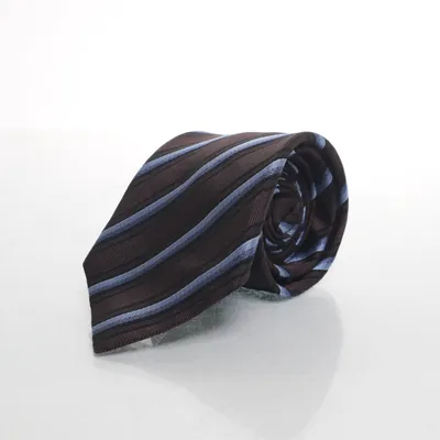 Stropdas (Bruin, Blauw) van A.W. Dunmore Zijde