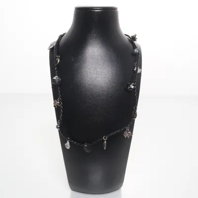 Necklace (Black, Silver) from Sora Unknown metal