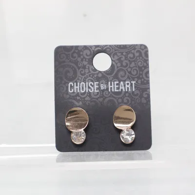 Earrings (Gold, White) from Choise by Heart Unknown metal