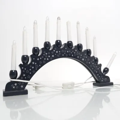 Elektrisk adventsljusstake (Svart, Vit) från Ovibell