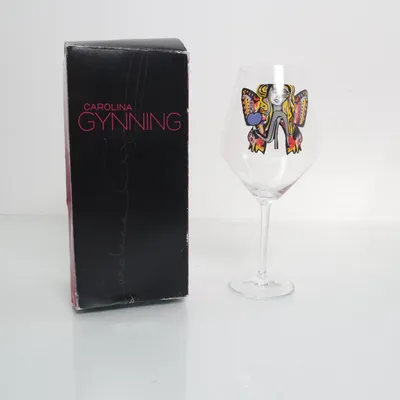 Wijnglas (Transparant, Meerkleurig) van Carolina Gynning