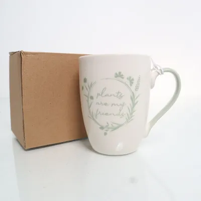 Mug (White, Green) from Sinsay
