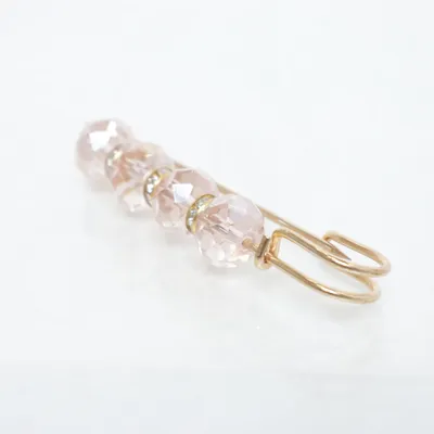 Brosch (Guldfärgad, Rosa) Okänd metall