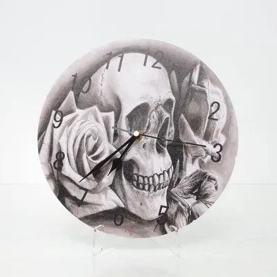 Wandklok (Wit, Bruin) van Quartz  