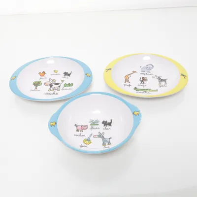Children's dinner sets (Blue, White) from La Chaise Lounge