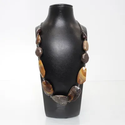 Ketting (Zilver, Bruin, Meerkleurig) Onbekend materiaal