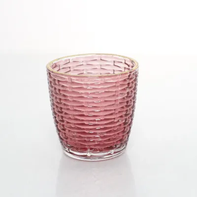 Drinking glass (Pink, Gold) from ICA