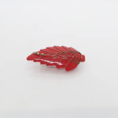 Broche (Rood) Onbekend materiaal