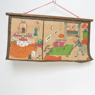 Wandkleed (Beige, Meerkleurig)
