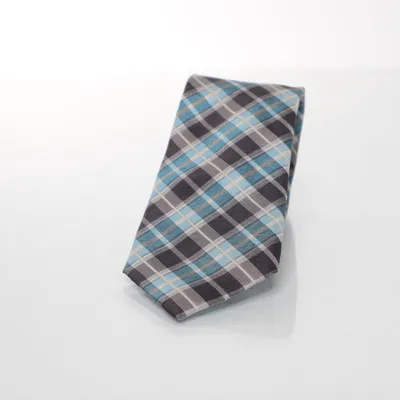 Stropdas (Blauw, Grijs, Wit) van Strokesman's Zijde