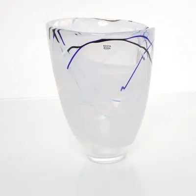 Vase (White, Transparent, Multicolored) from Kosta Boda