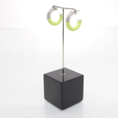 Earrings (Green, Silver) from Glitter Unknown metal