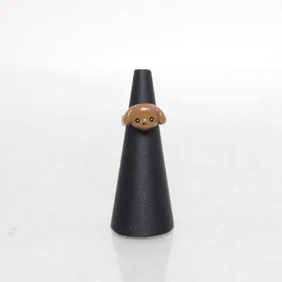 Ring (Silverfärgad, Brun) Okänd metall