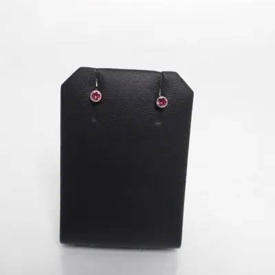 Øreringe (Sølv, Pink) Ukendt metal