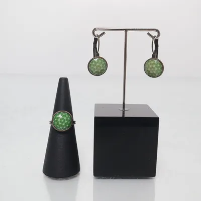 Smyckesset (Grön, Flerfärgad) från Konplott Okänd metall