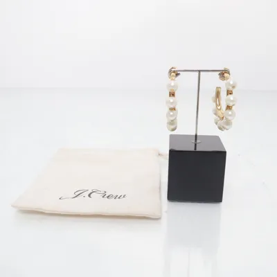 Oorbellen (Goud, Wit) van J.Crew Onbekend materiaal