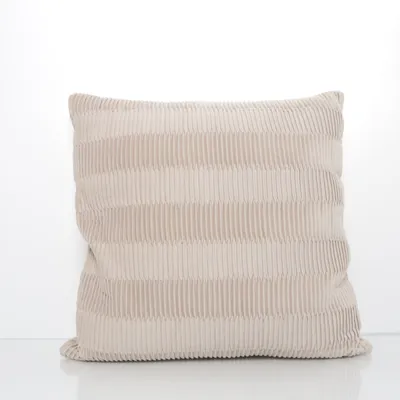 Sierkussen (Beige, Wit, Bruin) van Vintage Polyester, Katoen