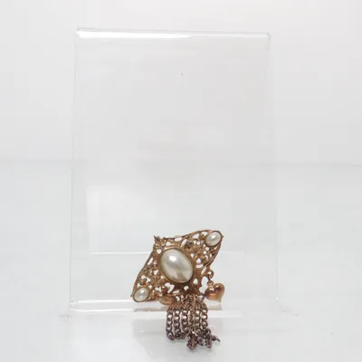 Broche (Guld, Hvid) Ukendt metal