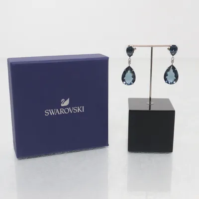 Oorbellen (Blauw, Grijs) van Swarovski Onbekend materiaal