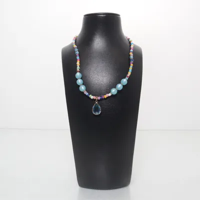 Ketting (Tropfen fassetiert) Onbekend materiaal