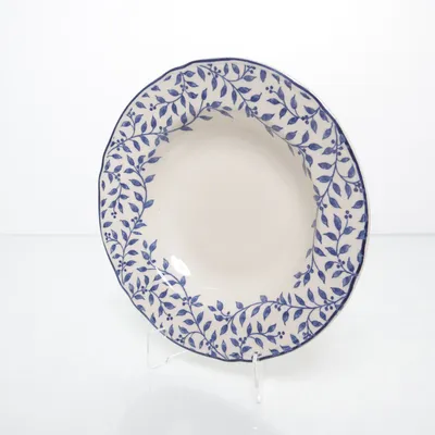Assiette creuse (Blanc, Bleu) de Clayton