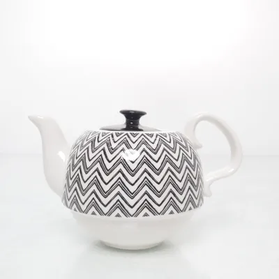Theepot (Zwart, Wit) van Nana