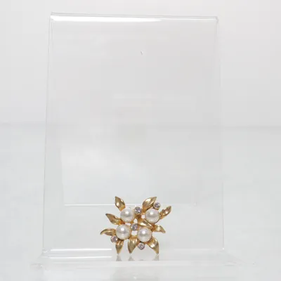 Broche (Goud, Wit) Onbekend materiaal