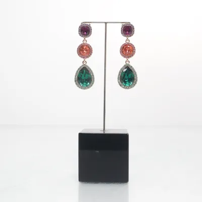 Earrings (Gold, Multicolored) Unknown metal