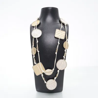 Halsband (Vit, Flerfärgad) Okänd metall