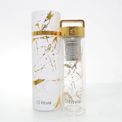 Thermosfles (Goud, Transparant) van Fitvia