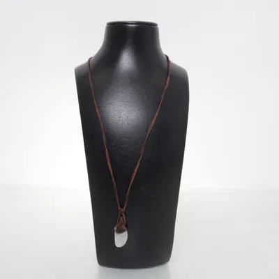 Necklace (Brown, White) Unknown metal