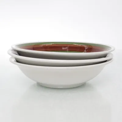 Deep plate (White, Green, Brown) from Gefle