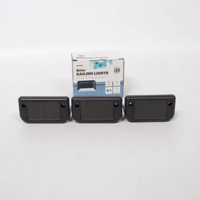Solcellelampe (Solar Railing Lights Black) fra Clas Ohlson