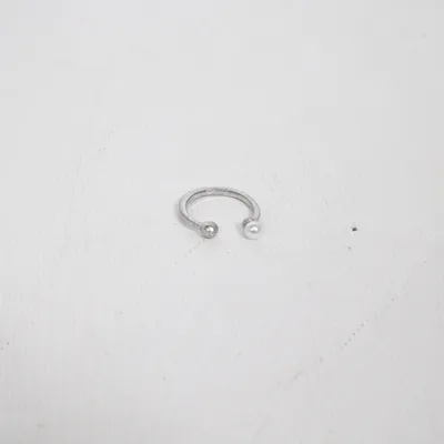 Ear cuff (Zilver, Wit) Onbekend materiaal
