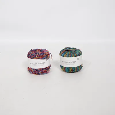 Garn (Make It Glitter) von Rico Design Polyester, Viskose