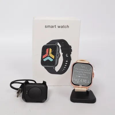 Smartwatch (Svart, Beige)