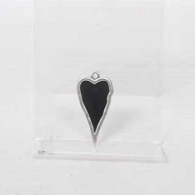 Hänge (Svart, Silverfärgad) Okänd metall