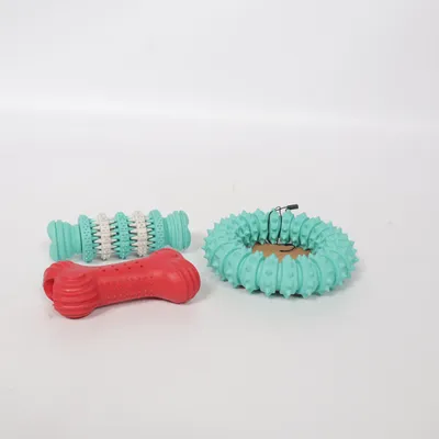 Hundleksak (Röd, Turkos, Vit)