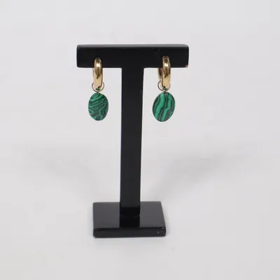 Örhängen (Guldfärgad, Grön) från Edblad Okänd metall