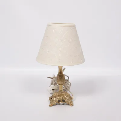 Bordlampe (Beige, Guld)