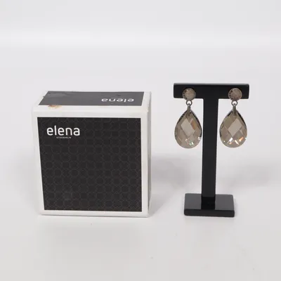 Örhängen (Silverfärgad, Brun) från Elena Okänd metall